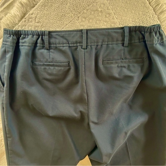 Talbots Heritage Pants Navy Blue Straight Leg Stretch Plus size 16 W Petite - Picture 13 of 16